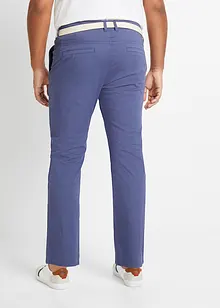 Pantalon chino extensible avec ceinture, coupe droite et loose, bonprix