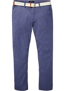 Pantalon chino droit stretch Regular, coupe ventre confort avec ceinture, bonprix