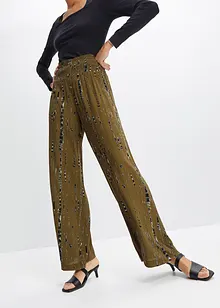 Pantalon palazzo à imprimé batik, bonprix