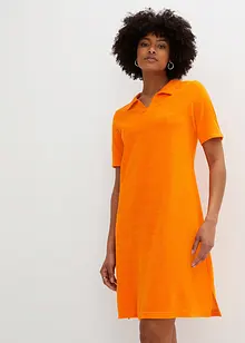 Knieumspielendes Frottee-Kleid mit Polokragen, bonprix