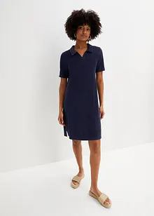 Knieumspielendes Frottee-Kleid mit Polokragen, bonprix