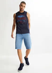 Bermuda confortable en jean et molleton, Regular, bonprix