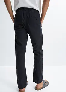 Regular Fit Chino-Schlupfhose mit Leinenanteil, Straight, bonprix