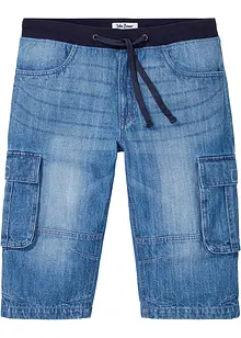 Bermuda long en jean, Loose Fit, bonprix