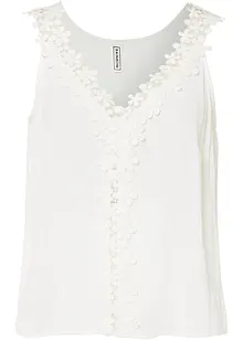 Top fluide avec dentelle, bonprix