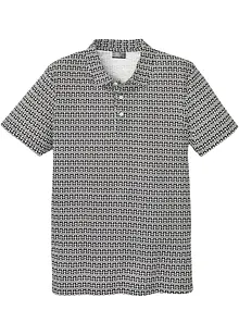 Poloshirt, Kurzarm mit Komfortschnitt und Minimaldruck, bonprix