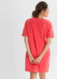 Oversize-T-Shirtkleid mit V-Ausschnitt aus Bio-Baumwolle (2er Pack), bonprix