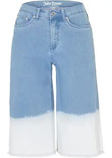 Wide Leg Jeans, Mid Waist, Bermuda Dip Dye, John Baner JEANSWEAR