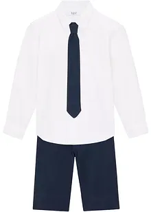 Ensemble festif 3 pces garçon avec pantalon court, chemise et cravate, bpc bonprix collection