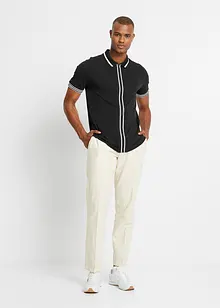 Piqué-Poloshirt mit Reißverschluss aus reiner Baumwolle, bonprix
