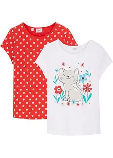 T-Shirt aus reiner Bio-Baumwolle (2er Pack), bonprix
