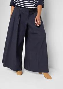 Jupe-culotte ample en jean, bonprix