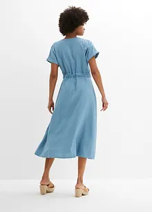 sommerliches Kleid mit Bindegürtel in der Taille, bonprix