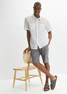 Bermuda cargo microfibre confortable en polyamide, Regular Fit, bonprix