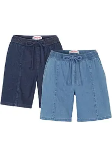 Lot de 2 shorts en jean extensible, bonprix