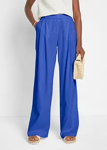 Pantalon palazzo en lin mélangé, coupe très large, bonprix