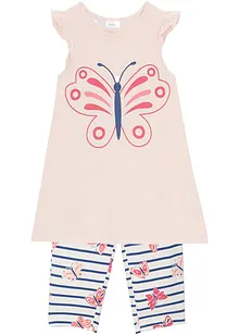 Robe en jersey et legging 3/4 fille avec coton (ens. 2 pces), bpc bonprix collection