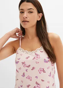 Chemise de nuit à bretelles spaghetti avec dentelle, bonprix