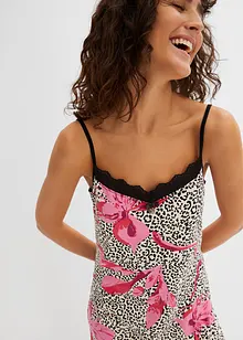 Longue nuisette avec bordure dentelle, bonprix