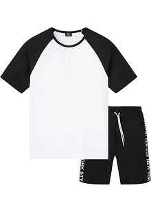 Shirt und kurze Hose (2-tlg.Set) aus reiner Bio-Baumwolle, bonprix