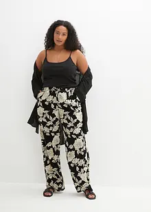 Pantalon palazzo imprimé en viscose, bonprix