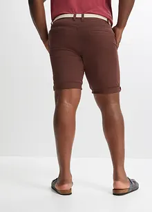 Stretch-Chino-Bermuda mit Gürtel, Regular Fit, bonprix