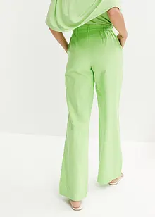 Pantalon en lin majoritaire avec taille confortable, Loose Fit, bonprix