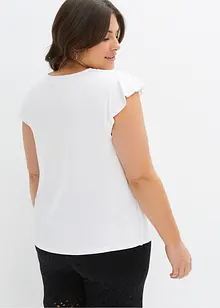 T-shirt détail dentelle, bonprix