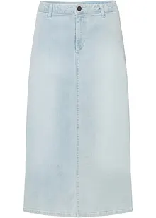 Jupe en jean extensible, longueur midi, bonprix