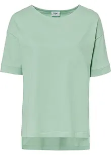 Oversize Baumwoll-T-Shirt mit Seitenschlitzen, bonprix