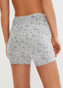 Lot de 4 boxers coton femme longs, taille haute, bonprix