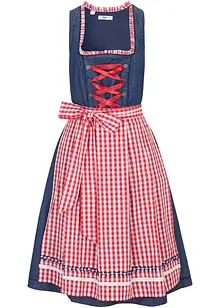 Dirndl in Jeansoptik mit Schürze, knieumspielend (2-tlg.Set), bpc bonprix collection