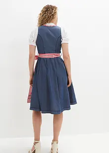 Dirndl in Jeansoptik mit Schürze, knieumspielend (2-tlg.Set), bonprix