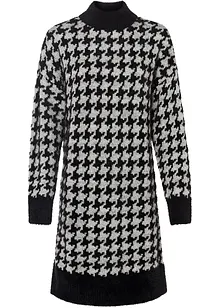 Robe en maille à motif pied-de-poule, bonprix