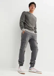 Regular Fit Sweat-Jeans mit Cargotaschen, Straight, bonprix