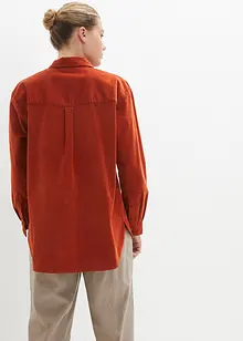 Chemise en velours côtelé avec fentes sur le côté, bonprix