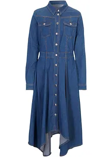 Robe en jean avec pans à la base, bonprix