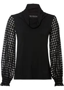 Shirt mit Mesh Ärmeln, bonprix