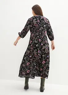 Maxikleid mit Smock-Einsätzen, bonprix