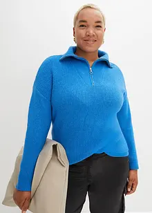 Pullover mit Reißverschluss, bonprix