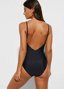 Maillot 1 pièce à découpe et volants, bonprix