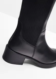 Weitschaftstiefel aus Leder, bonprix