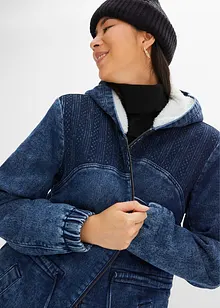 Jeans-Parka mit Teddyfell, bonprix