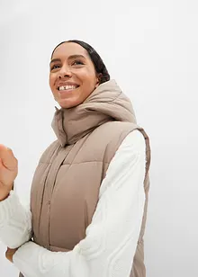 Veste sans manches matelassée en polyester recyclé avec capuche amovible, bonprix