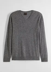 Pull en laine avec teneur en Good Cashmere Standard®, col V, bonprix