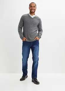 Pull en laine avec teneur en Good Cashmere Standard®, col V, bonprix