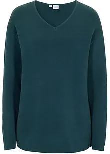 Milano Rib Pullover mit V-Ausschnitt, bonprix