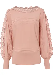 Pullover mit Spitze, bonprix