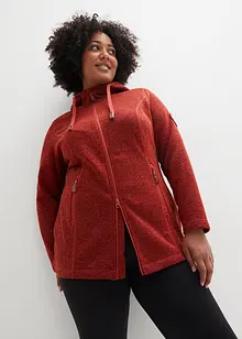 Strick-Fleecejacke mit Kapuze, bonprix