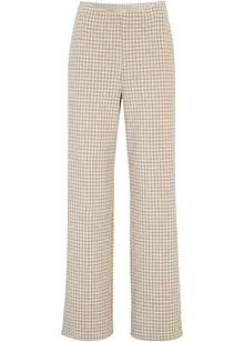 Stretch-Hose mit Hahnentrittmuster, Wide leg, bonprix